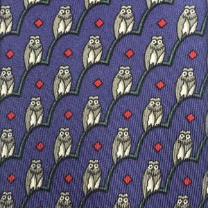 Hermes Tie “Owls”